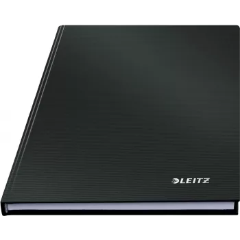 Leitz muistikirja Solid Hardcover A5 viivoitettu 90 g 80 arkkia, yksivärinen, musta, A5, 80 arkkia, kiiltävä, 80 g/m²