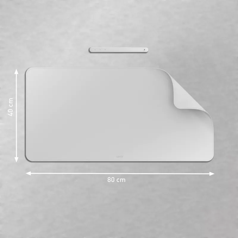 Leitz Large pöytämatto, harmaa, polyvinyylikloridi (PVC), 400 mm, 800 mm, 2 mm, 350 g