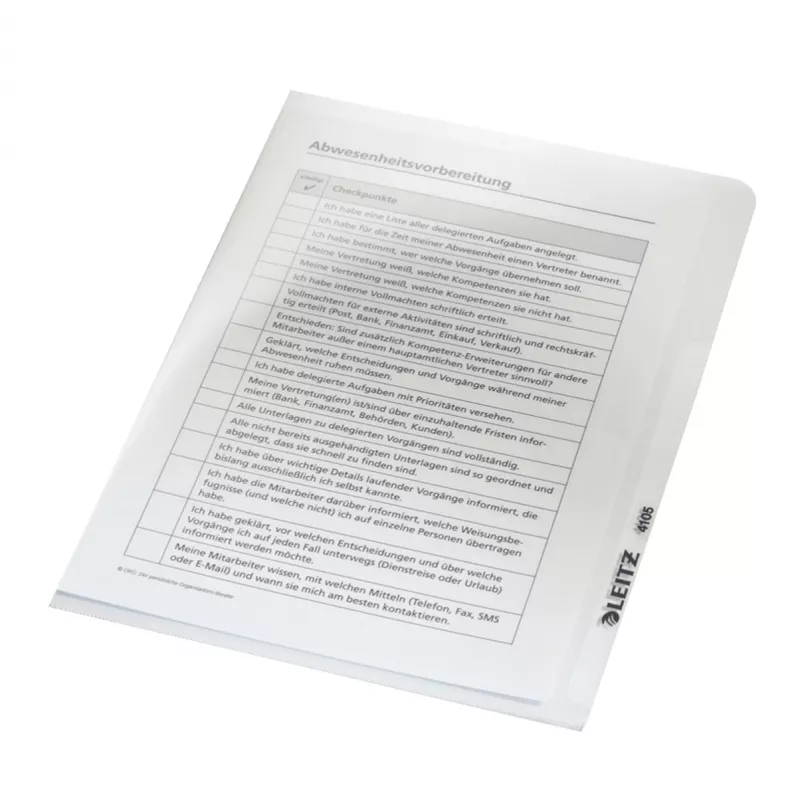 Leitz 41050000 kansio PVC läpinäkyvä A5
