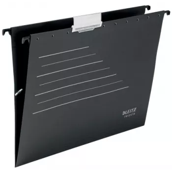 Leitz Alpha® Recycle kartonkinen riippukansio, A4, musta, kartonki, 80 g/m², 150 arkkia, 348 mm