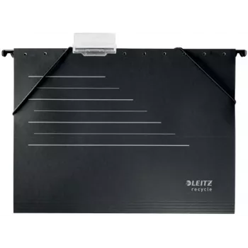Leitz Alpha® Recycle kartonkinen riippukansio, A4, musta, kartonki, 80 g/m², 150 arkkia, 348 mm