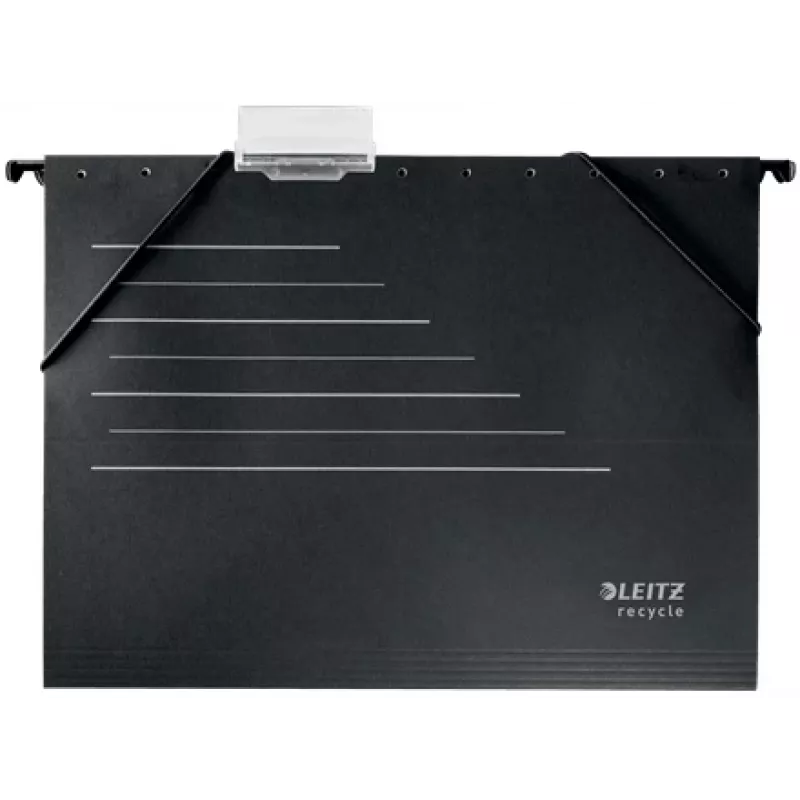 Leitz Alpha® Recycle kartonkinen riippukansio, A4, musta, kartonki, 80 g/m², 150 arkkia, 348 mm