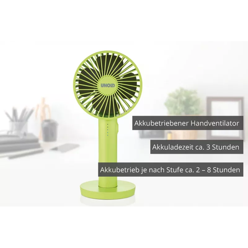 Unold Breezy II vihreä 10 cm käsituuletin