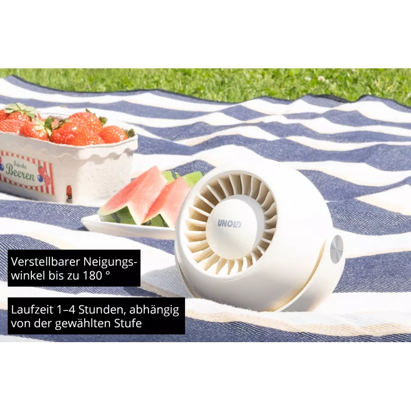 Unold Breezy Bowl 86679 kompakti henkilökohtainen tuuletin, musta/sininen