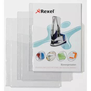 Rexel Extraklasse taskut etukannella, 210 x 297 mm (A4), läpinäkyvä, polyvinyylikloridi, 0,18 mm, 220 mm, 318 mm