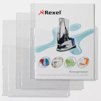Rexel Extraklasse taskut etukannella, 210 x 297 mm (A4), läpinäkyvä, polyvinyylikloridi, 0,18 mm, 220 mm, 318 mm
