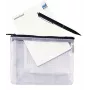 Rexel Mesh Bag mustalla vetoketjulla A6, A6, PVC, musta, läpinäkyvä, 170 mm, 7 mm, 16 g
