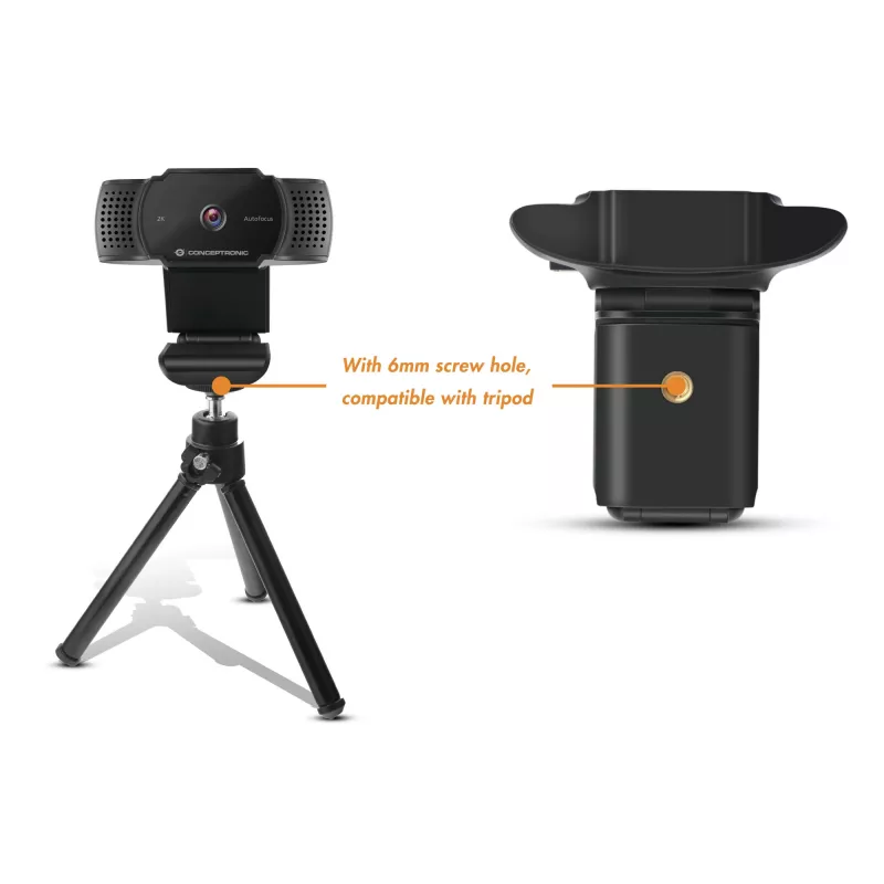 Conceptronic AMDIS 2K Super HD automaattitarkenteinen verkkokamera mikrofonilla