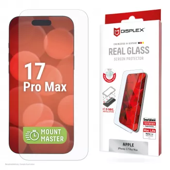 Karkaistu lasinen näytönsuoja e.v.i. Displex (10H) Apple iPhone 17 Pro Max — naarmu-, isku- ja likaahylkivä, 1 kpl