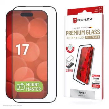 Displex Premium näytönsuojakalvo (täysi peitto, 10H) Apple iPhone 17, täysi peitto