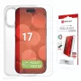 Näytönsuoja ja kotelo e.v.i. Displex Apple iPhone 17, karkaistu lasi, läpinäkyvä, kuiva-asennus, naarmuuntumaton