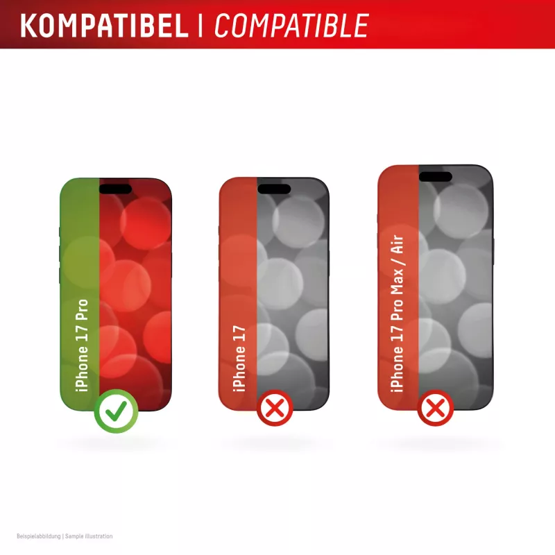 Näytönsuoja + kotelo e.v.i. Apple iPhone 17 Pro – karkaistu lasi, läpinäkyvä, naarmuuntumaton ja iskunkestävä