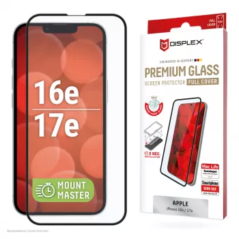 Displex Premium suojalasi karkaistusta lasista (täysi peitto, 10H) Apple iPhone 16e/17e
