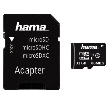 Hama 32 GB UHS-I Class 10 microSDHC muistikortti