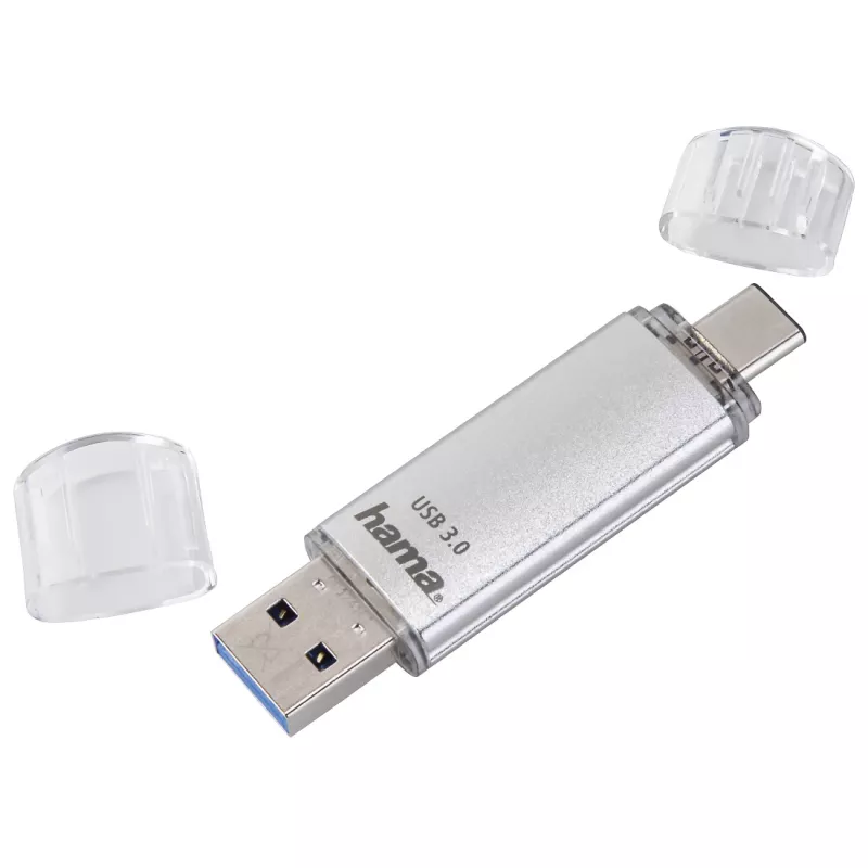 Hama C-Laeta USB-muistitikku 64 GB USB Type-A / USB Type-C 3.2 Gen 1 (3.1 Gen 1) hopea
