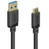 Hama 00202006 USB-kaapeli USB 3.2 Gen 1 (3.1 Gen 1) 1,5 m USB A USB C 5 Gbit/s musta