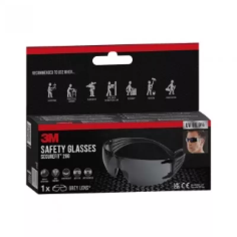 3M SecureFit suojalasit 200, harmaa linssi