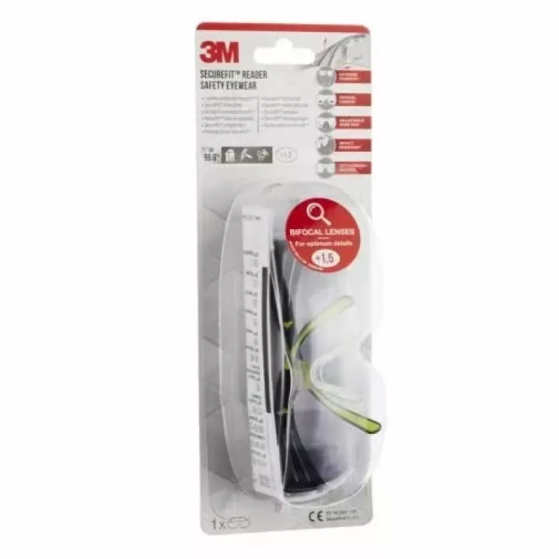 3M SF415C1 suojalasit polykarbonaatti (PC) musta, keltainen