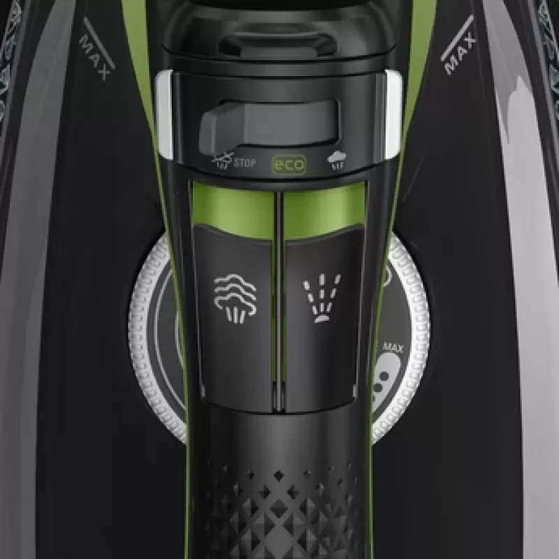 Rowenta DW6330 Eco Intelligence Dry & Steam -silitysrauta Microsteam 400 HD -pohjalevy 2500 W musta, vihreä