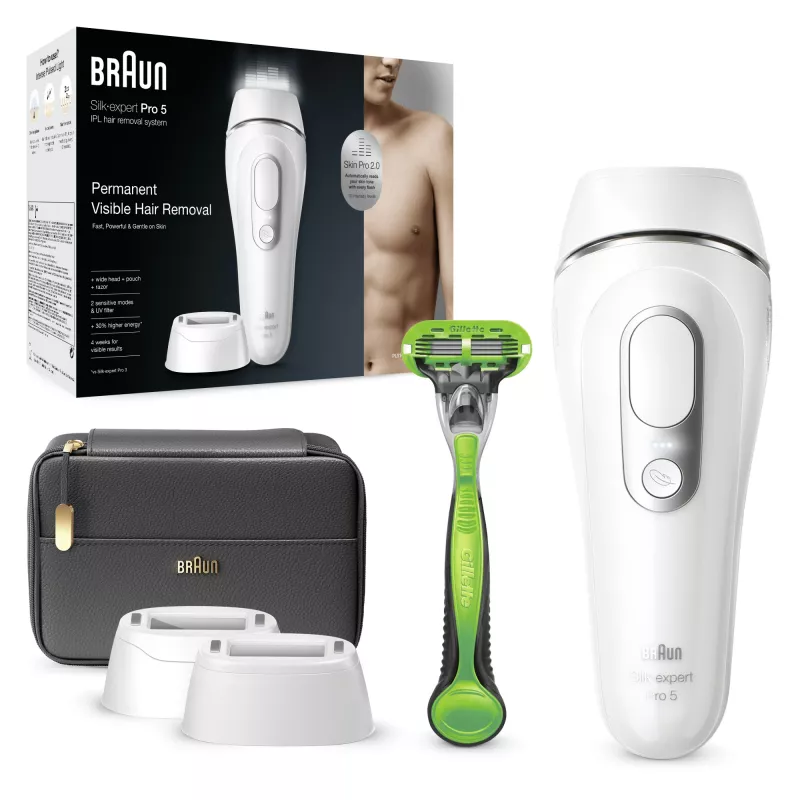 Braun Silk-expert Pro Silk·expert Pro 5 PL5145 voimakas pulssivalo (IPL) hopea, valkoinen