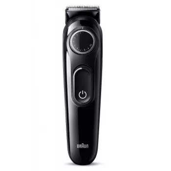 Braun BeardTrimmer 3 Beard Trm 3 BT3400, pestävä, paristo, musta