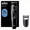 Braun BeardTrimmer 3 Beard Trm 3 BT3400, pestävä, paristo, musta