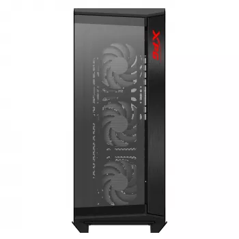 XPG BATTLECRUISER II ST Mid-Tower musta, Midi Tower, PC, musta, ATX, EATX, micro ATX, Mini-ITX, ruostumaton teräs, pelaaminen
