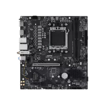 Emolevy MSI Pro A620AM-G EVO WIFI — AMD A620A piirisarja, kanta AM5, micro ATX, DDR5, 2 muistipaikkaa, Wi‑Fi 6E, 2,5Gb Ethernet