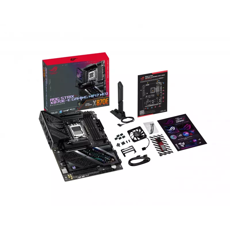 Emolevy ASUS ROG STRIX X870E-E GAMING WIFI7 NEO — AM5, X870E-piirisarja, PCIe-tuki, Wi‑Fi 7