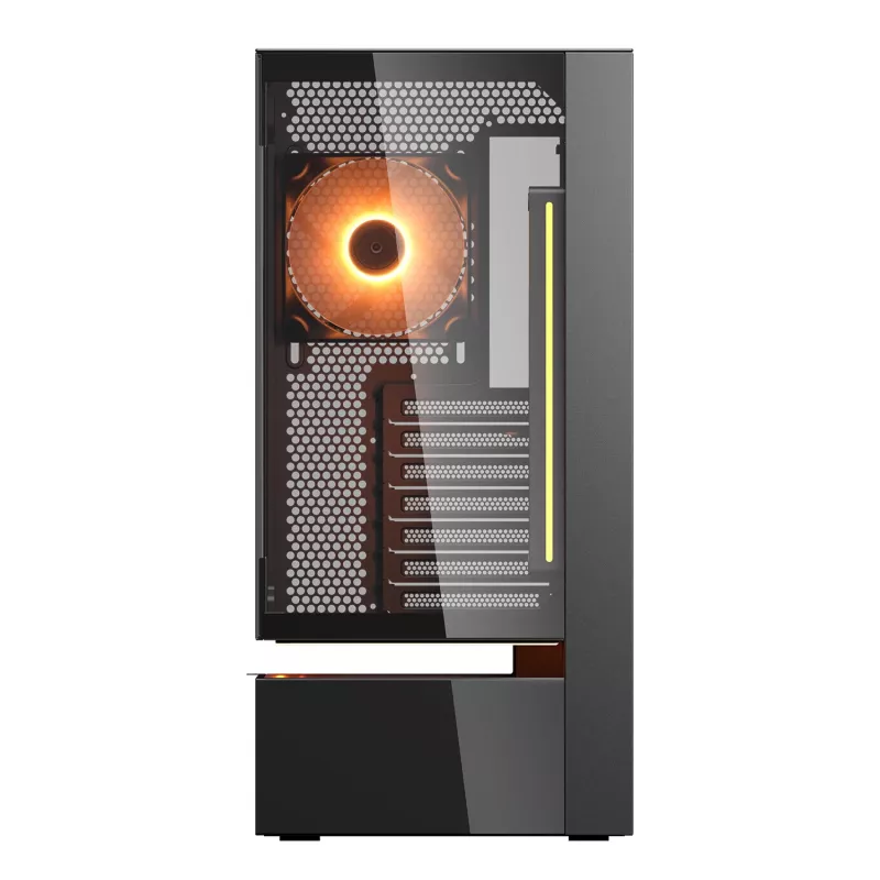 Cougar CFV235 Vision Midi Tower PC-kotelo, ARGB, 9,16 inch LCD (1920×462), karkaistu lasi, musta