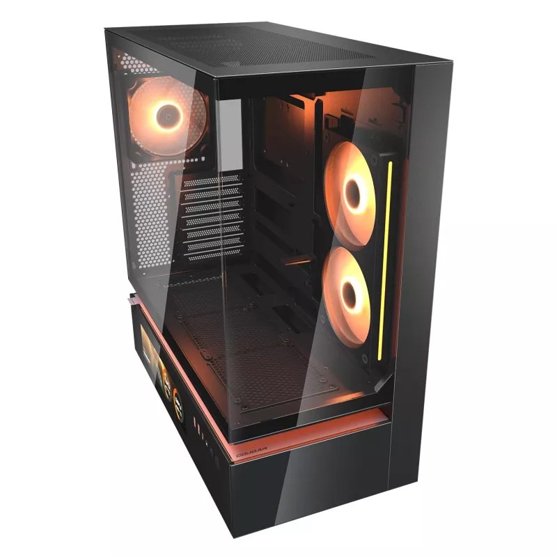 Cougar CFV235 Vision Midi Tower PC-kotelo, ARGB, 9,16 inch LCD (1920×462), karkaistu lasi, musta