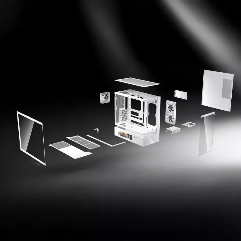 Cougar CFV235 Vision Midi Tower PC-kotelo, ARGB, 9,16 inch LCD (1920×462), karkaistu lasi, musta