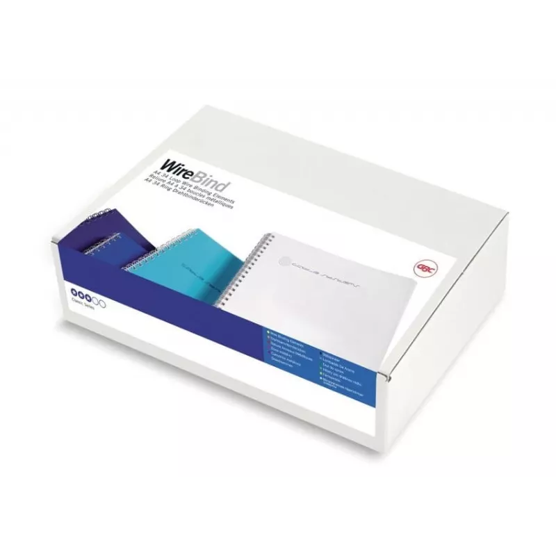 GBC WireBind -sidontalenkit 3:1 NO7 11mm A4, hopea, 3 arkkia, metalli, A4, 1,1 cm, 266 mm