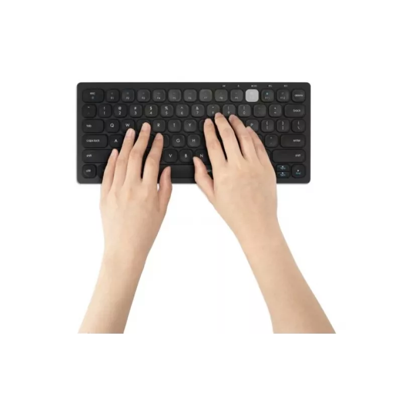 Kensington Dual Wireless Compact -näppäimistö - BE, mini, langaton, RF langaton + Bluetooth, AZERTY, musta