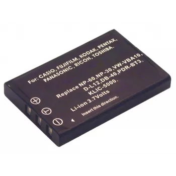 2-Power digikamera-akku 3,7 V 1150 mAh, 1000 mAh, 3,7 V, litiumioni (Li-Ion)