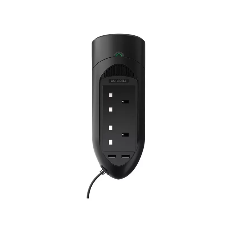 Duracell 175W kaksois-UK-pistorasia-invertteri, yleiskäyttöinen, auto, 12 V, 175 W, 12 V, DC-AC