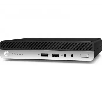 T1A HP ProDesk 400 G4 kunnostettu Intel® Core™ i5 i5-8400T 8 GB DDR4-SDRAM 256 GB SSD Windows 10 Pro Mini-PC musta, hopea