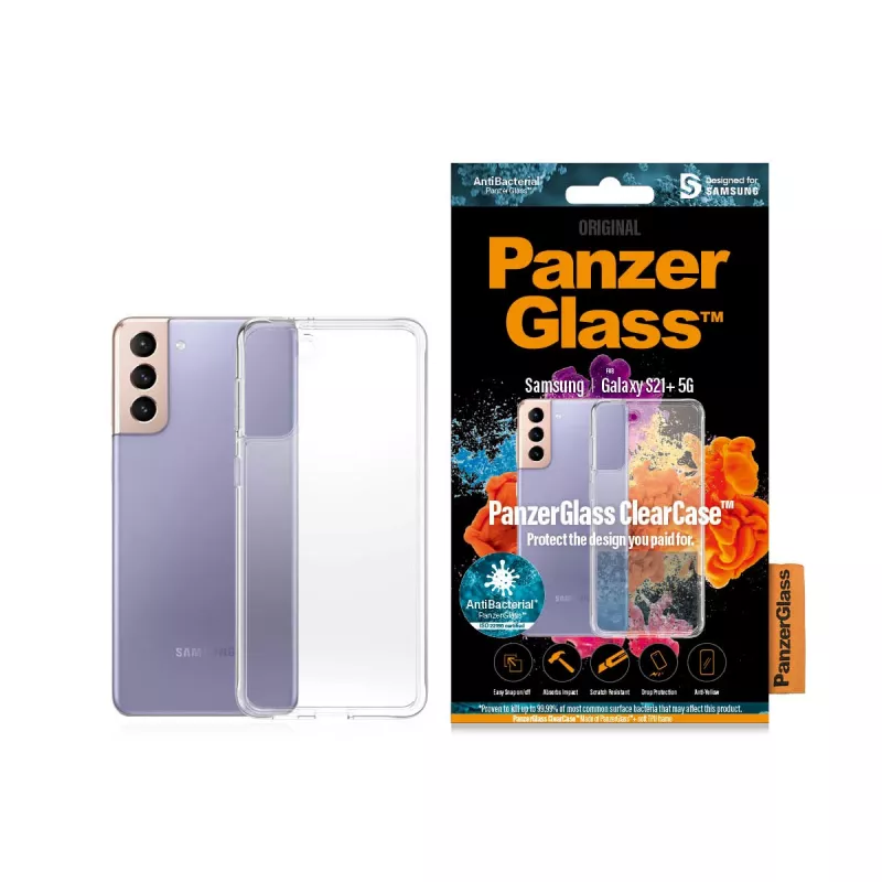 PanzerGlass ® ClearCase™ Samsung Galaxy S21 Plus 5G, suojakotelo, Samsung, Samsung - Galaxy S21+, läpinäkyvä