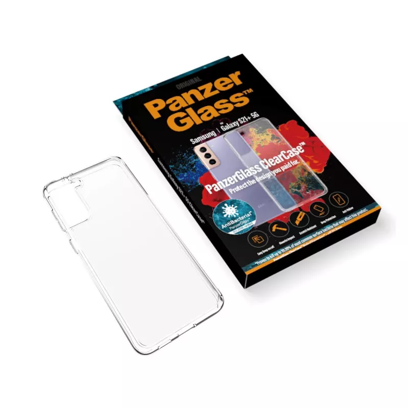 PanzerGlass ® ClearCase™ Samsung Galaxy S21 Plus 5G, suojakotelo, Samsung, Samsung - Galaxy S21+, läpinäkyvä