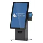 Kiosk-sarja Ergonomic Solutions SpacePole Mini Kiosk pöytämalli musta metalli