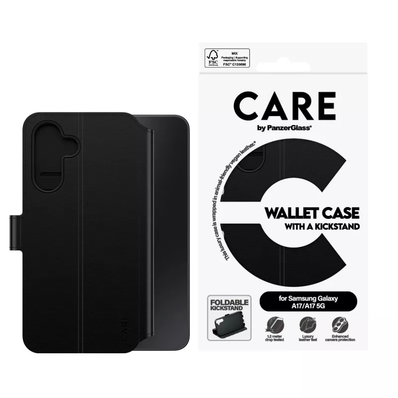 PanzerGlass CARE™ by ® lompakkokotelo jalustalla Samsung Galaxy M17 5G | A17 | A17 5G