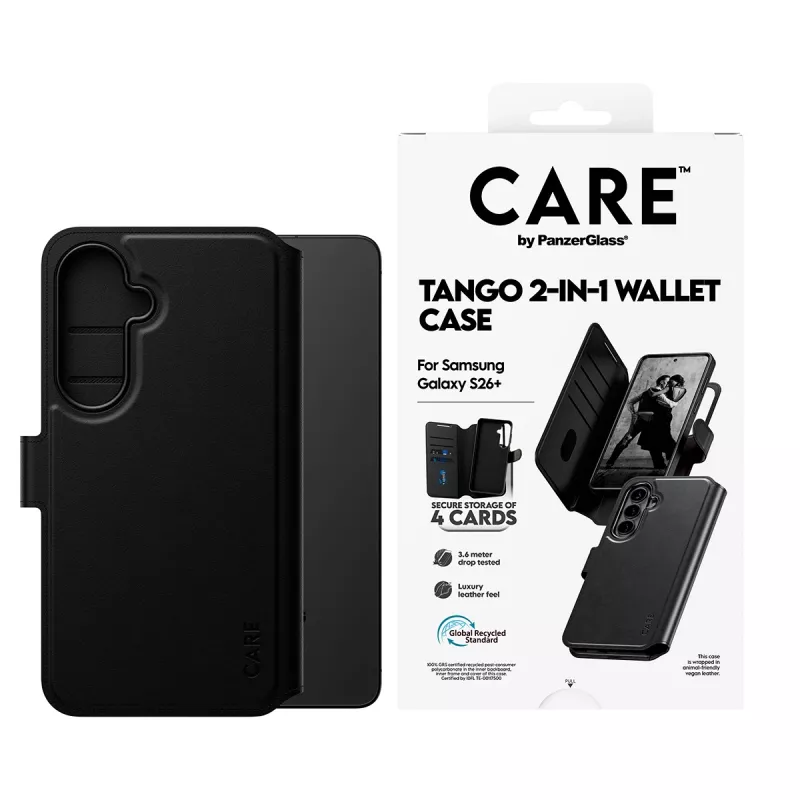 PanzerGlass CARE™ by ® Tango 2-in-1 lompakkokotelo Qi Samsung Galaxy S26+