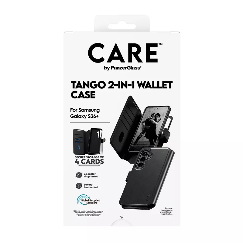 PanzerGlass CARE™ by ® Tango 2-in-1 lompakkokotelo Qi Samsung Galaxy S26+