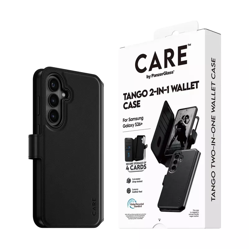 PanzerGlass CARE™ by ® Tango 2-in-1 lompakkokotelo Qi Samsung Galaxy S26+