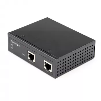 StarTech.com teollinen Gigabit PoE-injektori - nopea/suuritehoinen 90W - 802.3bt PoE++ 52V-56VDC DIN-kisko UPoE/Ultra Power Over Ethernet -injektorisovitin -40C - +75C kestävä