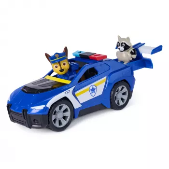 PAW Patrol : Search & Rescue, Chase Rescue Cruiser -ajoneuvo ja 2 hahmoa, poliisiautolelu vetomekanismilla, lastenlelu pojille & tytöille 3-vuotiaasta