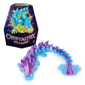 CrystaLynx Dragons, 9 tuuman keräiltävä liikuteltava lohikäärmeleikkihahmo lapsille & aikuisille, Blindbox, Fidget-lelu kotiin, toimistoon & työpöydän koristeeksi (tyylit voivat vaihdella)