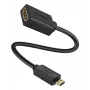 Ugreen 20134 HDMI-kaapeli 0,2 m HDMI tyyppi D (Micro) HDMI tyyppi A (Standard) musta