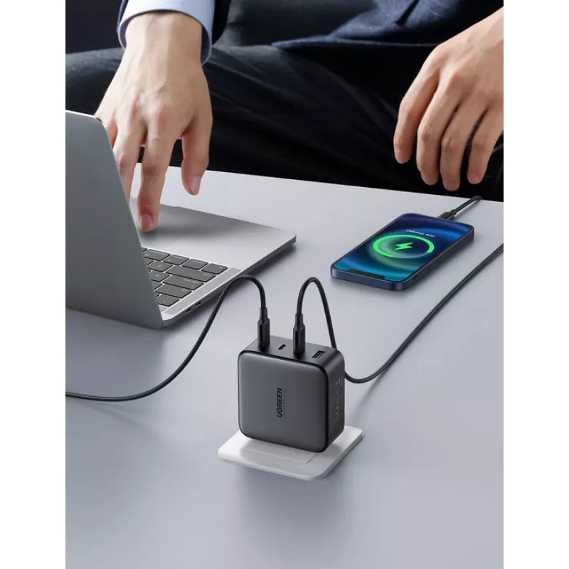 Laturi Ugreen Nexode 100W GaN USB-C USB-A pikalataus 3 porttia