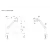 Multibrackets M VESA Gas Lift Arm -työpöytä- tai seinäteline Basic musta puristus/läpivientiasennus 10 kg